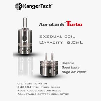 Kanger Aerotank Turbo - 6ml - Stříbrná