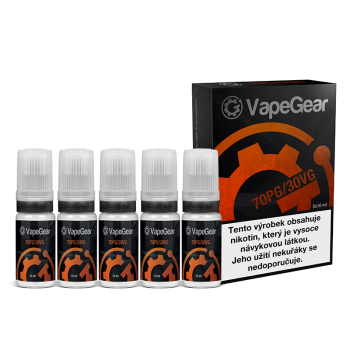Nikotinová prémiová báze VapeGear - 70PG/30VG - 5x10ml - 9mg