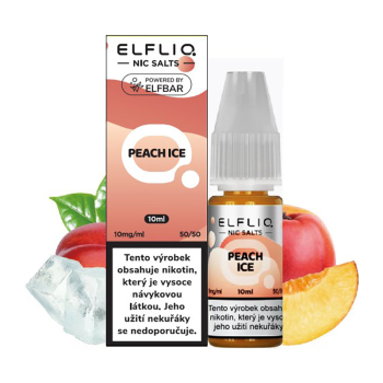 ELFLIQ Nic SALT - Ledová broskev (Peach Ice) 10ml - 10mg