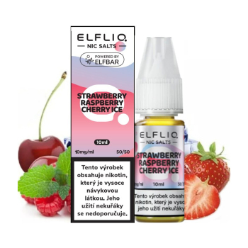 ELFLIQ Nic SALT - Jahoda, malina a ledová třešeň (Strawberry Raspberry Cherry Ice) 10ml - 10mg
