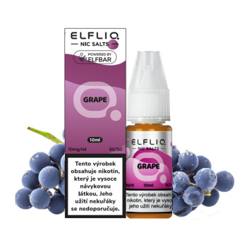 ELFLIQ Nic SALT - Hroznové víno (Grape) 10ml - 10mg